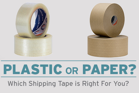 The cost of plastic tape VS. water-activated paper tape